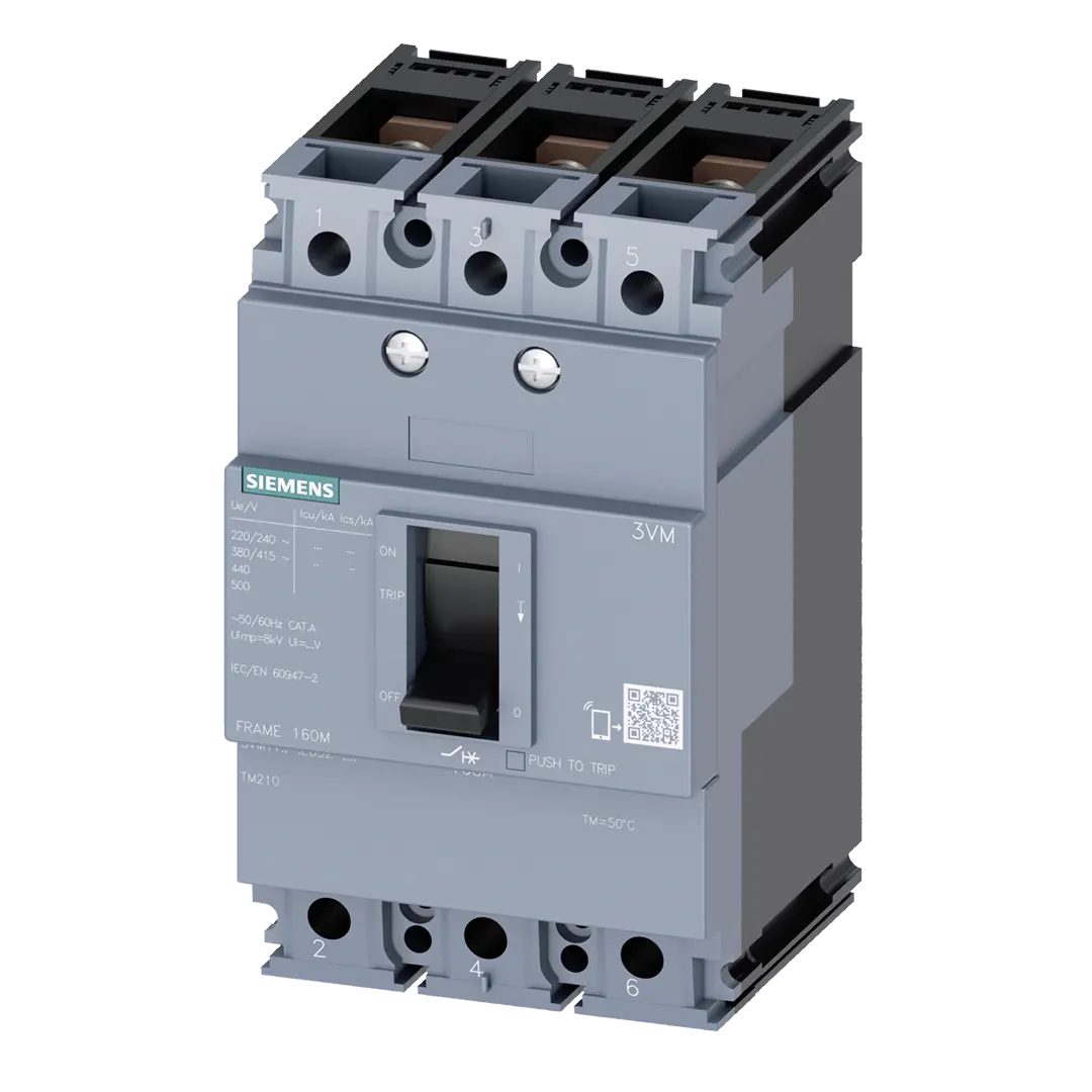 Siemens MCCB, frame size 100, 3-pole, 100A, 16kA - Rubicon Partner Portal