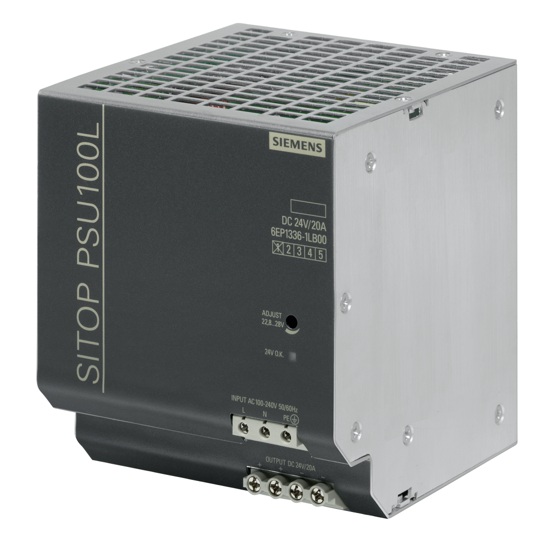 Siemens Sitop PSU100L Stabilized power supply, 24VDC, 20A - Rubicon Partner Portal