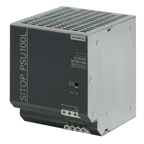 Siemens Sitop PSU100L Stabilized power supply, 24VDC, 20A - Rubicon Partner Portal