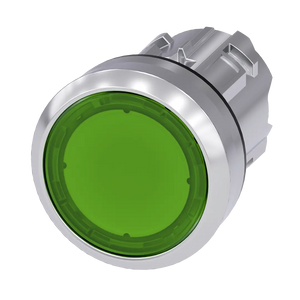 Siemens Illuminated pushbutton, green, round, 22mm