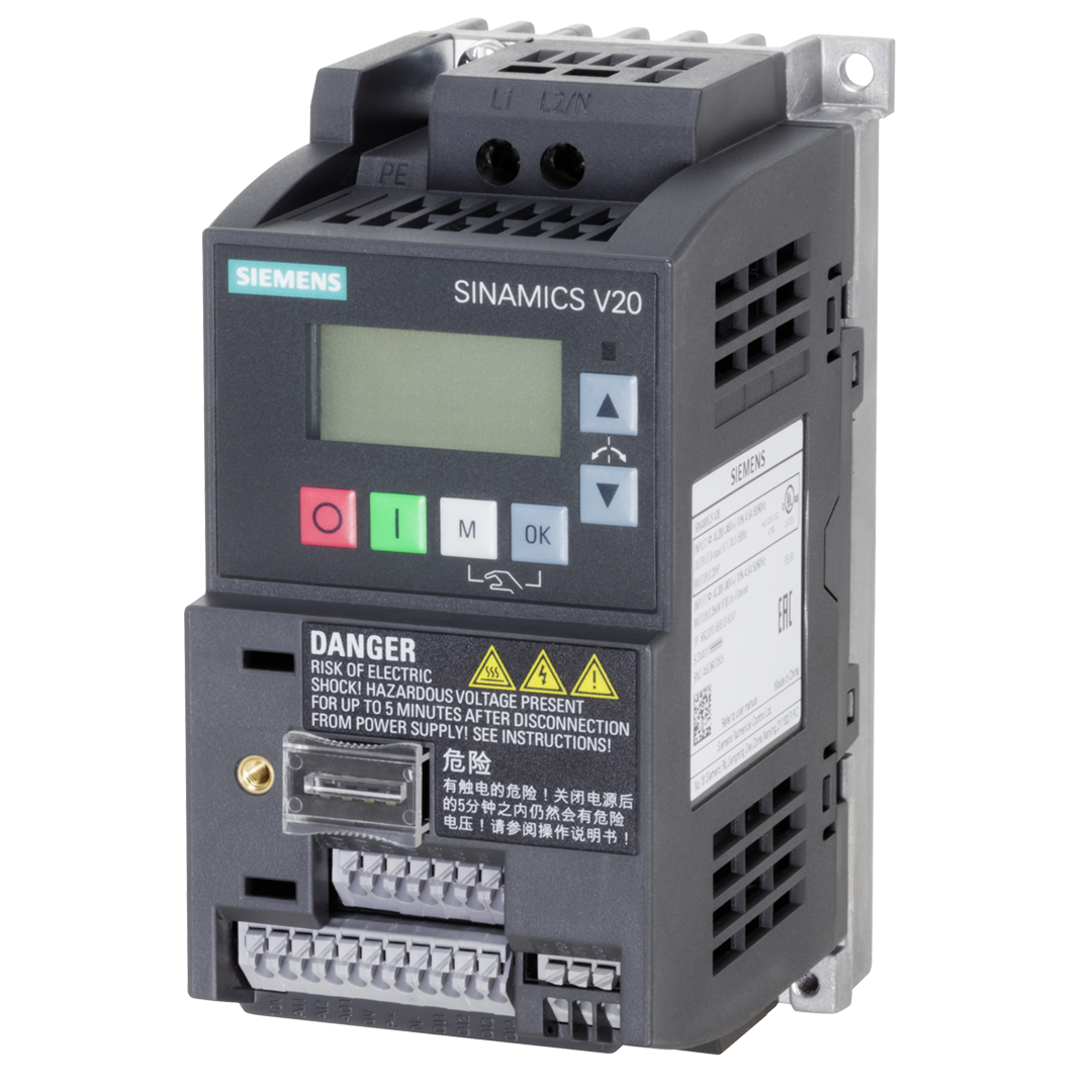 Siemens Sinamics V20 Inverter drive, 1-phase, 230V, 0.37kW - Rubicon Partner Portal
