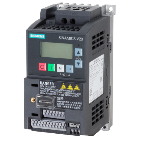 Siemens Sinamics V20 Inverter drive, 1-phase, 230V, 0.37kW - Rubicon Partner Portal