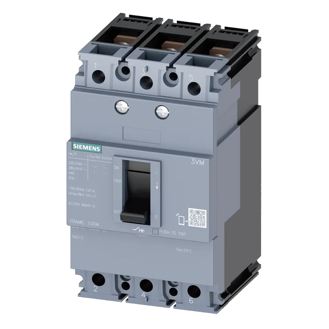 Siemens MCCB, frame size 100, 3-pole, 80A, 16kA - Rubicon Partner Portal