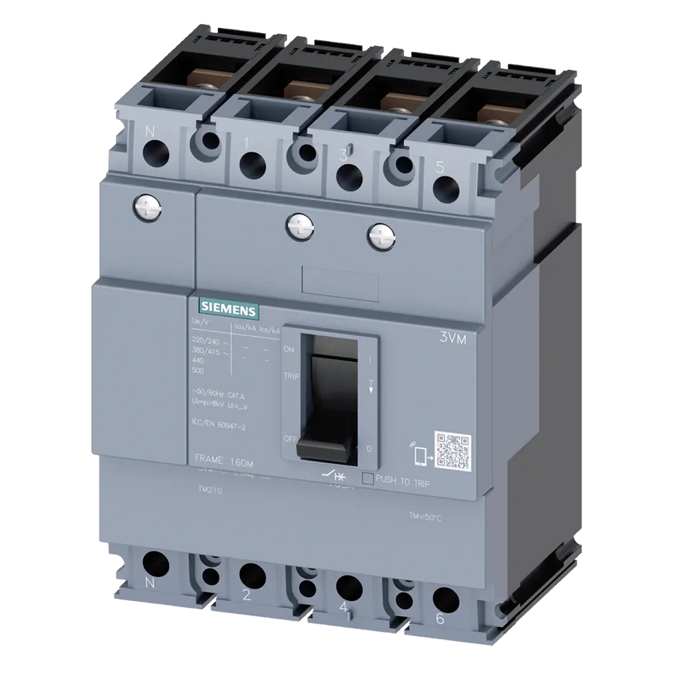 Siemens MCCB, frame size 100, 4-pole, 100A, 16kA - Rubicon Partner Portal