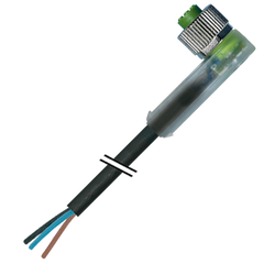 Murr M12 female 90°, A-code with cable, black, 3-pole, 10m - Rubicon Partner Portal